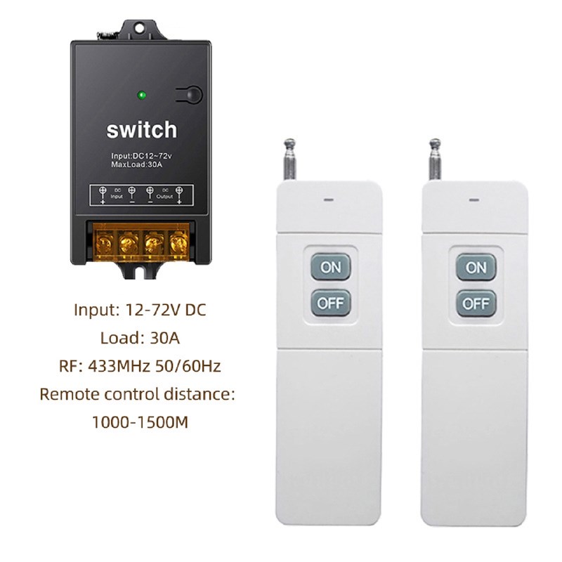 30A大功率无线开关交流单路宽电压12-7G2V远距离遥控3000M通断器