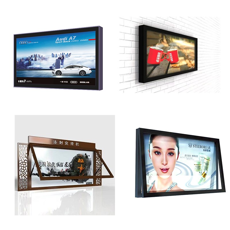 厂家定制壁挂灯箱发光智能滚动灯箱户外防水O仿古宣传栏广告牌道