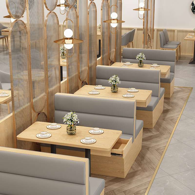 咖啡厅酒吧清吧桌椅组合酒馆西餐烧烤奶茶店沙发复古休闲餐饮卡座