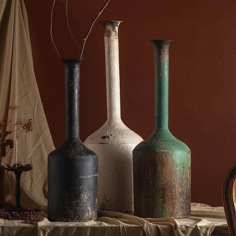 手工复古做旧花瓶子 创意铁艺民宿家居装饰摆件 影楼拍摄摆拍道具,标准件/零部件/工业耗材,其他五金件,淘宝优惠券,粉丝福利购,淘宝优惠卷