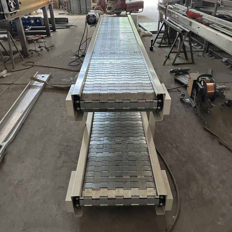 压铸链板机风冷线环保链板上料机耐高温压铸链板输送机网带提升机