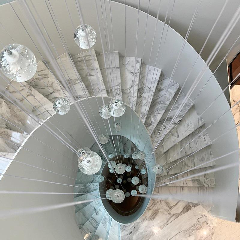 客厅灯新款旋转楼梯复式楼灯2025loft自建房别墅楼梯吊灯长吊灯