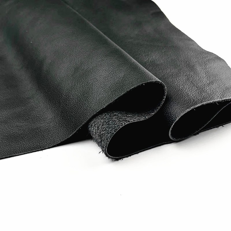0.8mm薄牛皮黑色牛皮皮料真皮皮子沙H发座椅门板档把套软皮皮衣料