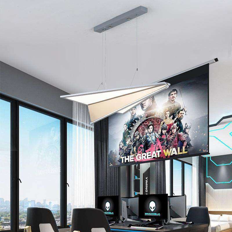 2024设计师新款办公室长岛吧台餐桌酒店前台大堂潮玩飞机吊灯