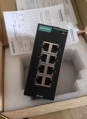 MOXA EDS-108 8 端口入门级非网管型以太网交换机，工业网络通信