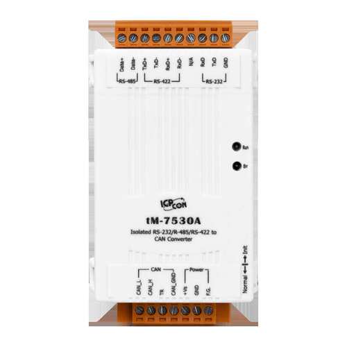 1个RS232/RS485/RS422转CAN转换器支持ModbusRTU转CAN