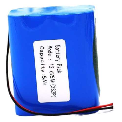12V Battery 3S2P 11.1V /12.6V 5000mAh 18650 Lithium-ion Batt