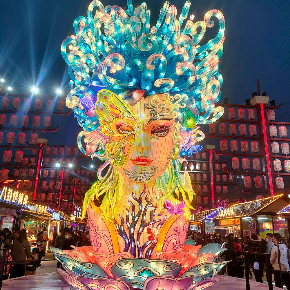 2025年自贡景区花灯蛇年新年彩灯创意幻彩元旦山海经花灯云霄节用