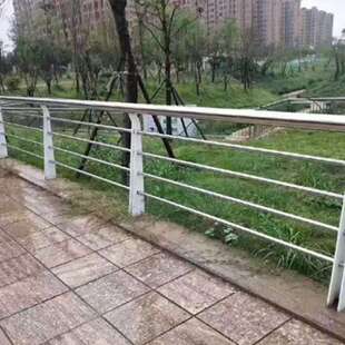 304不锈钢桥梁护栏 河边栈道灯光工程护栏 河道景观桥梁防撞护栏