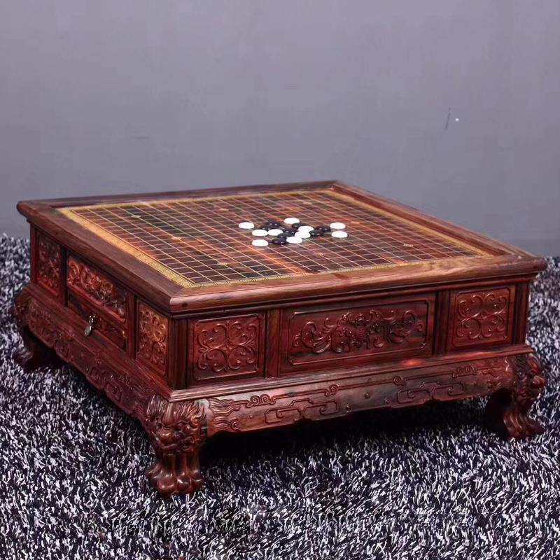 木质虎脚三用棋盘实木象棋桌围棋桌两用 零售