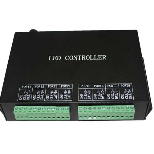 H801RC LED全彩控制器,LED景观亮化 联机控制器,八口分控控制器