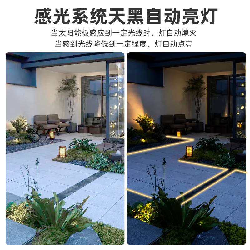 新款太阳能LED灯带自粘户外防水超亮灯带装饰长条灯庭院氛围灯带