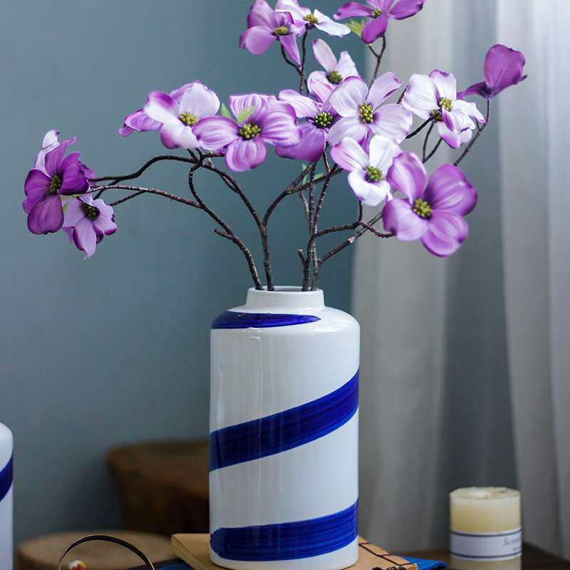 陶瓷花瓶摆件青花瓷简约线条罐插花瓶家居软装饰品 工艺品,鲜花速递/花卉仿真/绿植园艺,割草机/草坪机,淘宝优惠券,粉丝福利购,淘宝优惠卷