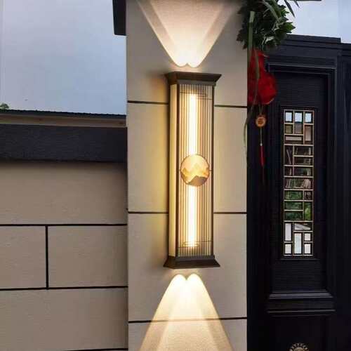 上下发光太阳能壁灯现代简约LED接电款户外防水庭院灯110v-220v批