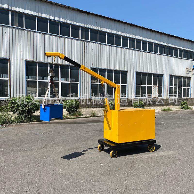 车间仓库搬运用移动式平衡小型吊机0.5吨液压升降60度旋转吊车