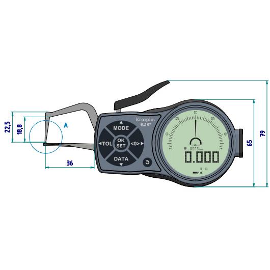 源头供应德国kroeplin数显外径卡规K1R10S
