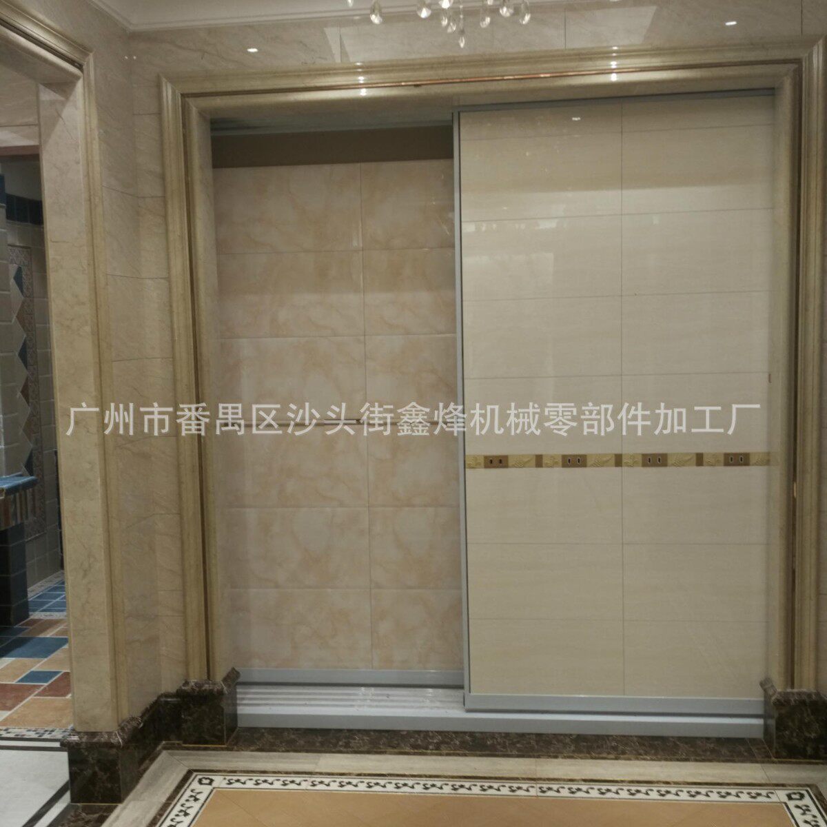 鑫烽展具30*60瓷片展示架木地板展具地砖推拉架展板滑轨滑轮铁架