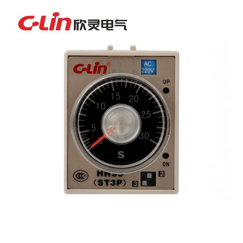 欣灵电气 HHS5C-A时间继电器JSZ3C ST3PC-A AC220V DC24V带瞬动