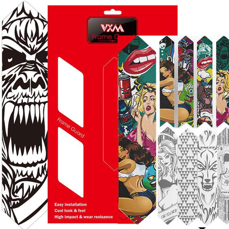 VXM 山地公路自行车架保护贴纸 前叉贴曲柄贴 防刮防划防水保护膜