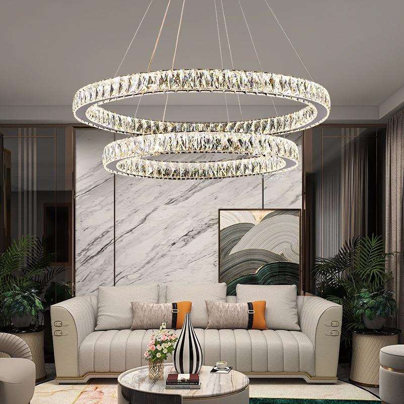 轻奢吊灯简约现代大气客厅灯个性北欧灯具卧室餐厅灯创意水晶灯饰