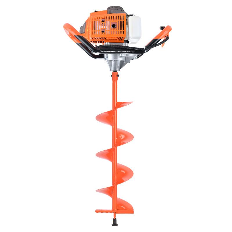 客户大功率农用地钻机汽油小型打钻机无钻头无延长杆地钻