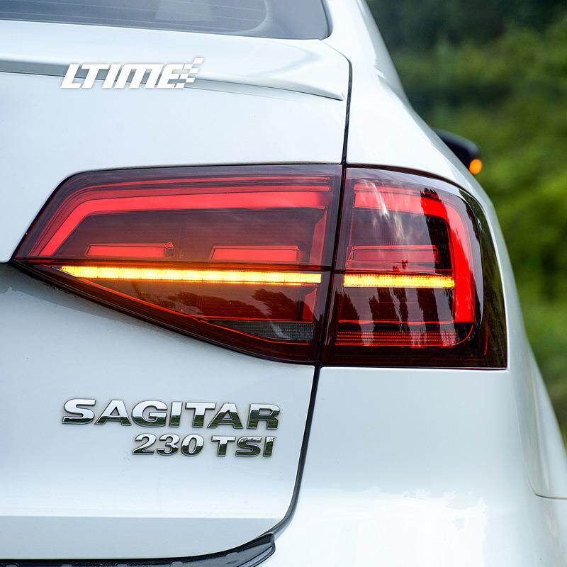 12-18款速腾尾灯改装LED高配熏黑流光转向动态后尾灯总成