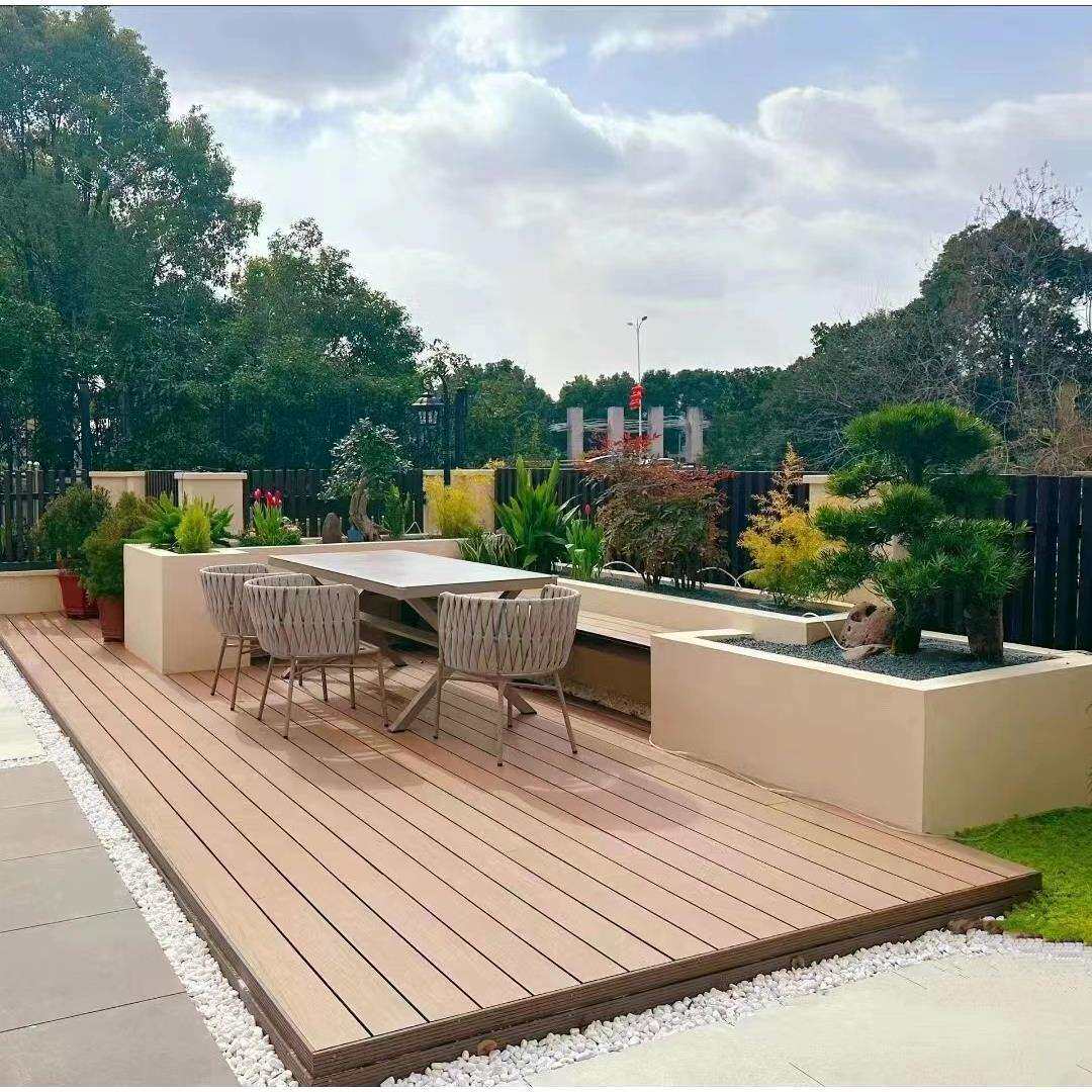 二代共挤塑木地板室外公园栈道户外园林景观木塑地板wpc塑木板