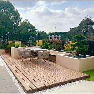二代共挤塑木地板室外公园栈道户外园林景观木塑地板wpc塑木板