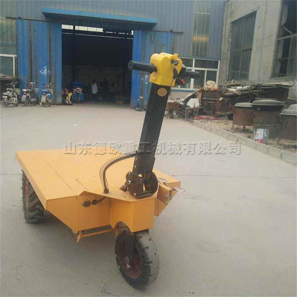 电动手推平板车 混凝土沙子运输工具车 建筑工地装卸搬运工具车