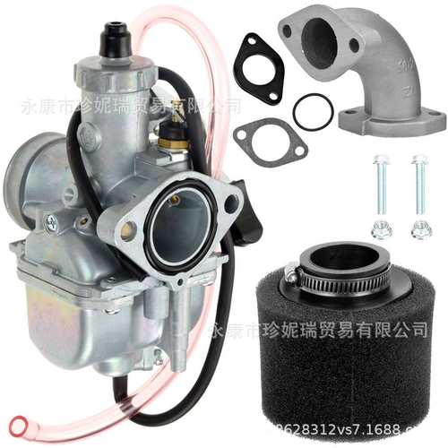 越野摩托125 140 212CC VM22 26mm化油器进气管海绵空滤器4件套件