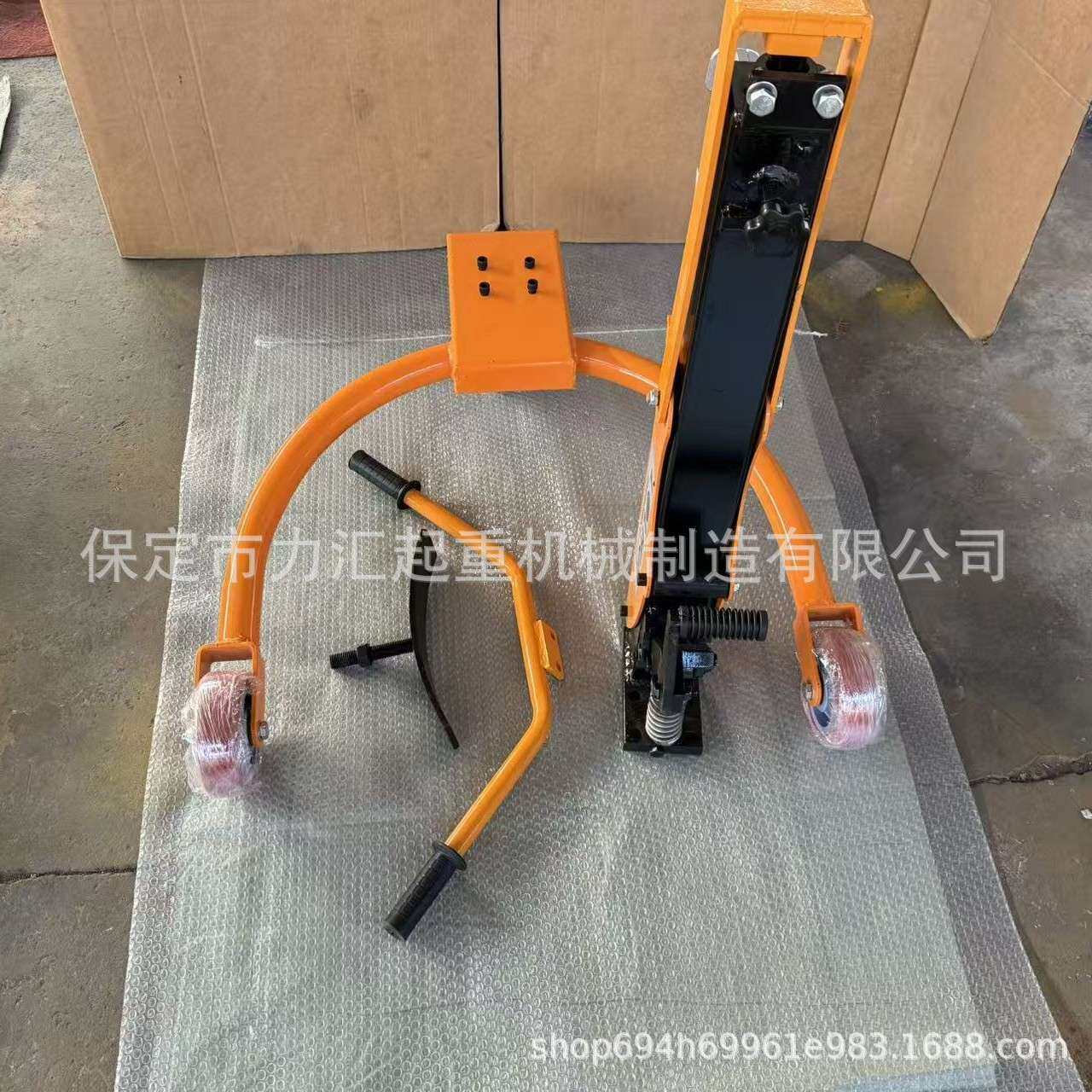 手动液压油桶搬运车咬嘴铁桶塑料桶手推车夹直角半圆模具装卸车