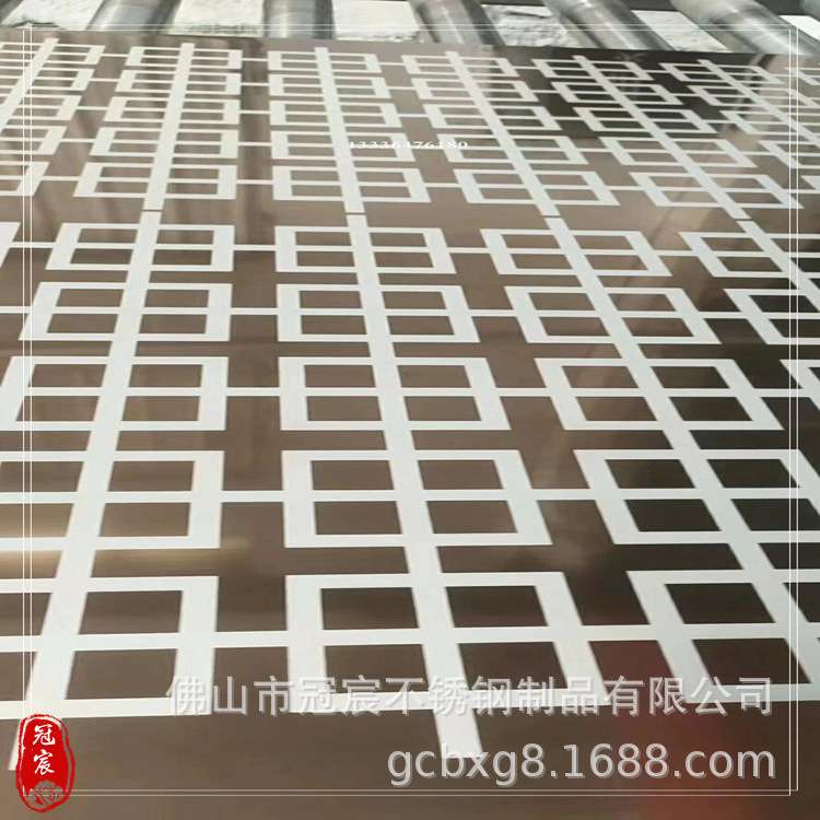 304镜面蚀刻玫瑰金 铝方管木纹蚀刻 不锈钢仿铜蚀刻板