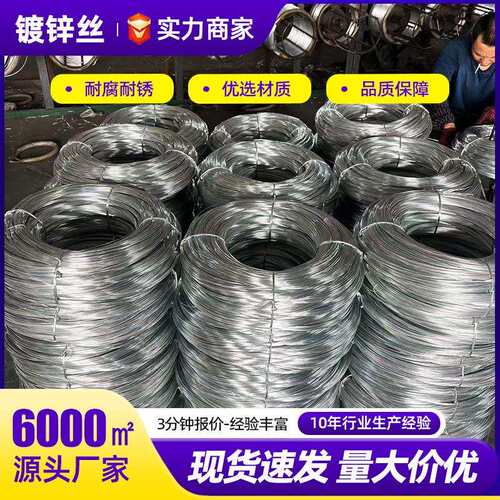 镀锌丝铁丝建筑编织丝网用蔬菜大棚8-12#冷拔钢丝光亮盘丝镀锌丝