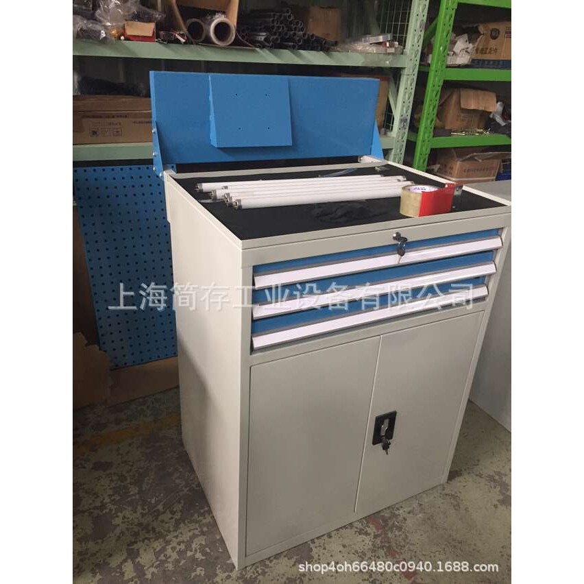 重型组合工具柜 工位桌工具车 带挂板抽屉式金属置物柜 储物柜