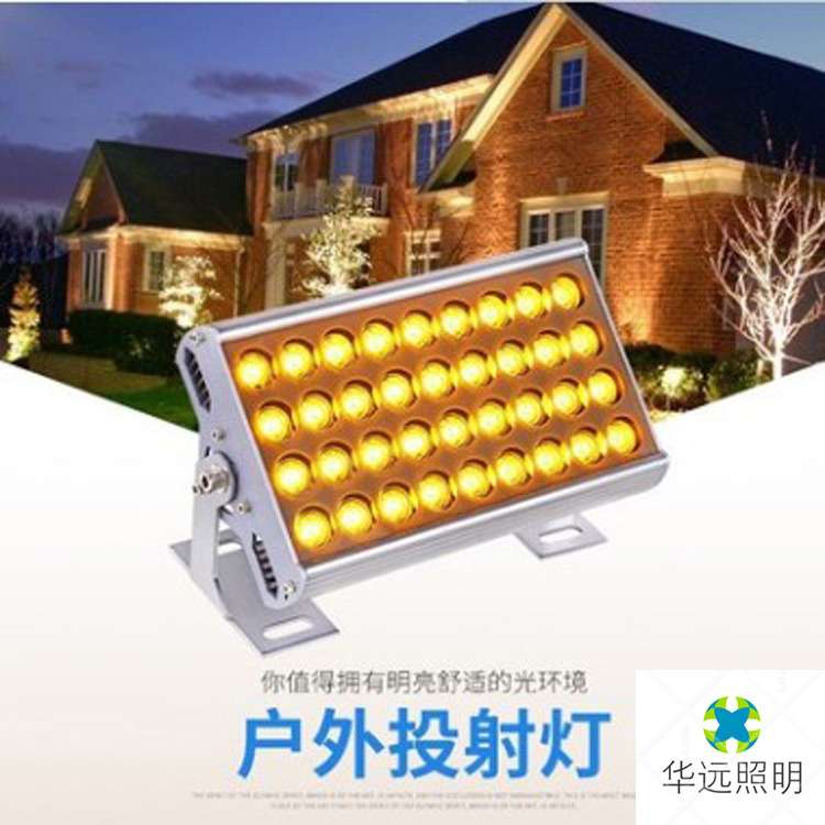 led投射灯投光灯照树灯户外室外防水七彩变色外墙壁亮化洗墙灯
