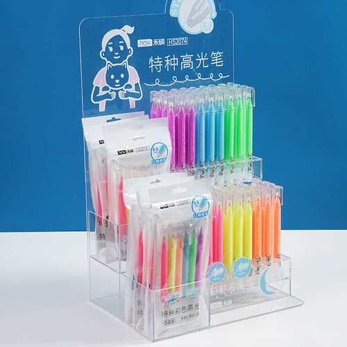 禾硕特种高光笔彩色笔学生高亮荧光笔重点标记笔多色笔亮色笔文具