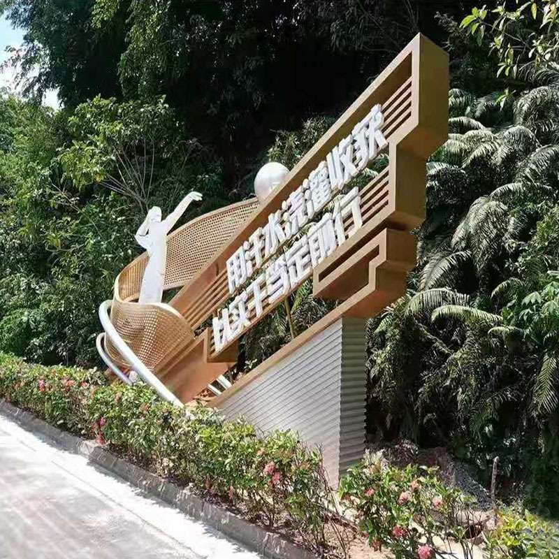 创意立式不锈钢导向牌户外导视牌标识牌小区学校公园指路牌宣传栏