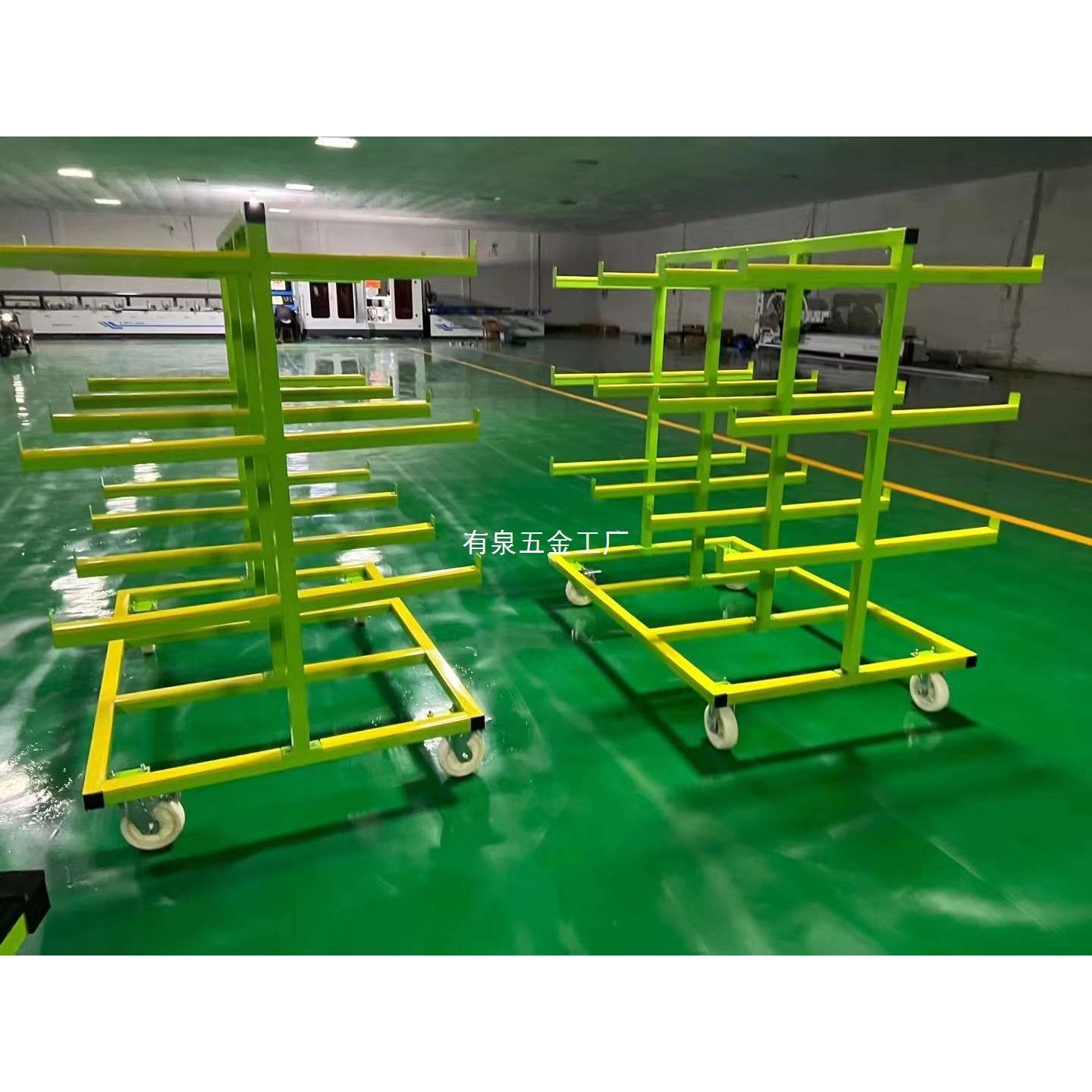 铝合金门窗型材托料架,半成品铝材放料架材料推车放料架,材料车