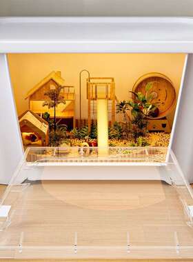 透明生态饲养箱带轮宠物刺猬仓鼠笼子流浪猫狗学生宿舍收纳整理箱