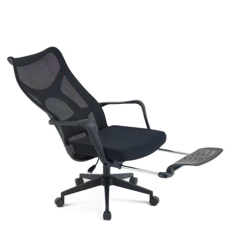 现代可调节高度靠背带脚垫人体工学扶手旋转升降网布办公电脑桌椅