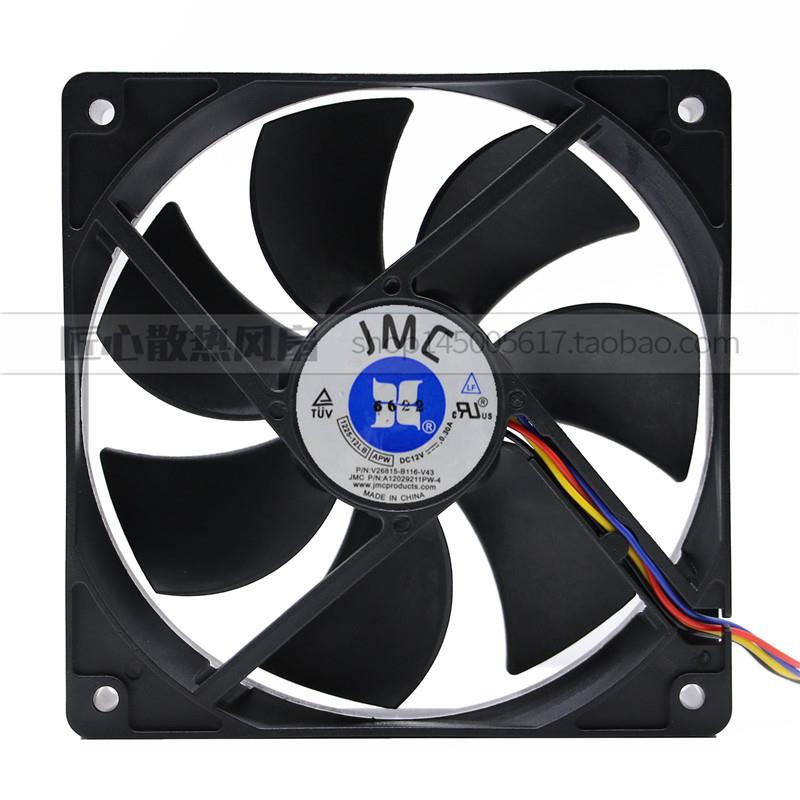 JMC 1225-12LB APW 12V 0.30A 12025 12CM 4线PWM散热风扇