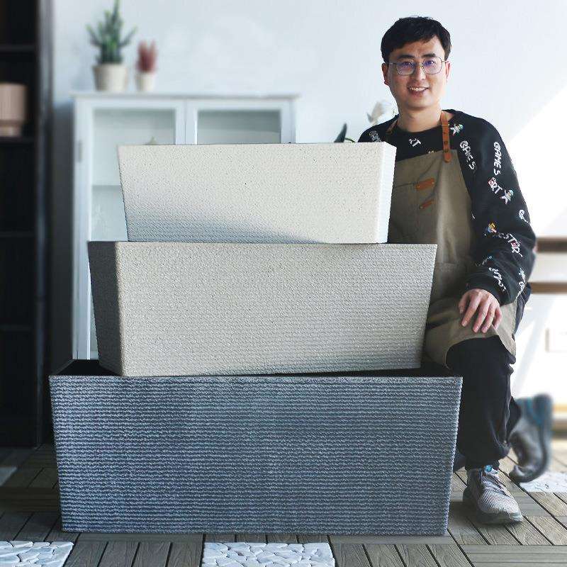 长方形特大号户外花箱塑料加厚种植箱庭院阳台长条马槽盆种菜花盆