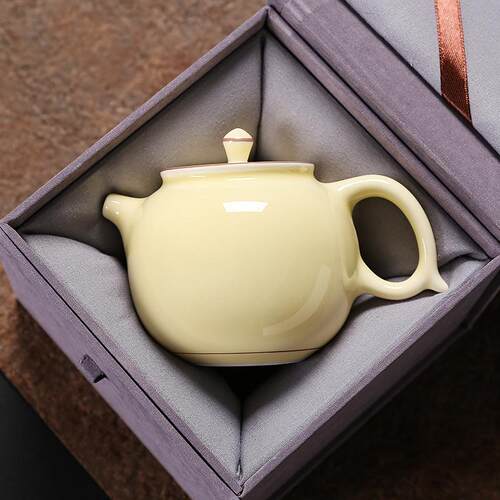 德化羊脂玉茶具功夫套装中式轻奢茶盏茶杯办公室白瓷茶壶盖碗套组