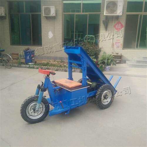 座驾式建筑用拉砖车 电动平板窑厂干坯车 手摇自卸三轮运输车