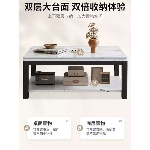 钢化玻璃茶几家用客厅2025新款阳台小茶桌小户型轻奢感小桌子