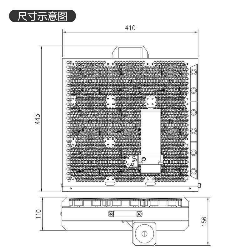 BC6水冷外置一体水冷散热器 9风扇 大功率可调速显卡机算力板散热