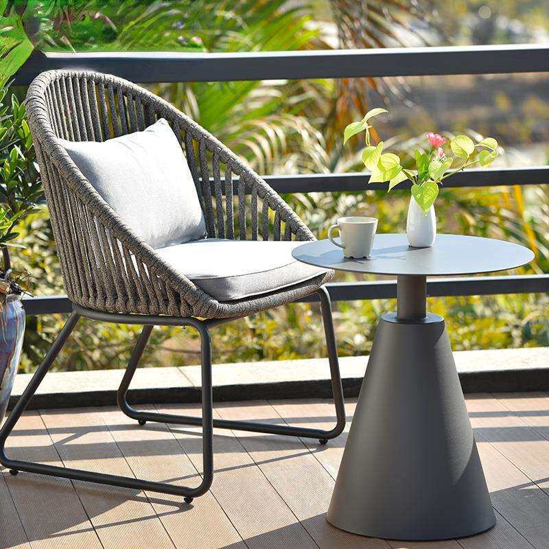 户外家具室外藤编花园别墅休闲组合现代简约铁艺商用家用舒适桌椅