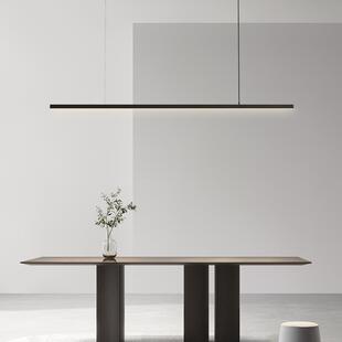 餐厅灯简约现代无主灯轻奢长条岛台吧台极简饭厅设计师餐吊灯一字