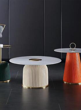 YSPPSY-J908茶几意式极简岩板茶几方形现代简约北欧轻奢不锈钢创