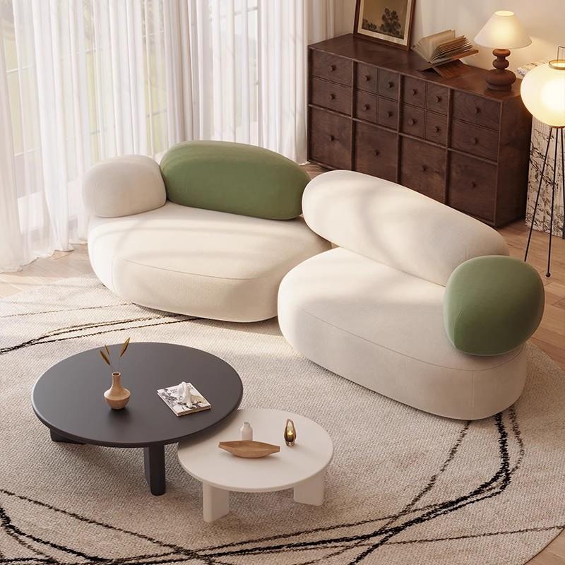 北欧小户型客厅沙发设计师组合懒人沙发鹅卵石沙发2025新款沙发